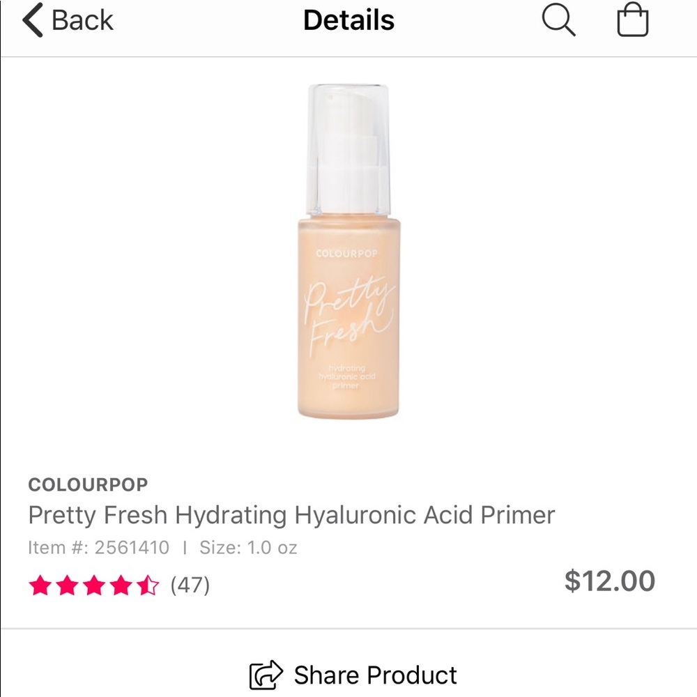 Colorpop Hyaluronic acid Primer